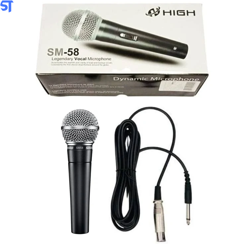 Microfone Sm 58 Profissional Com Cabo Legendary Vocal- SM-58
